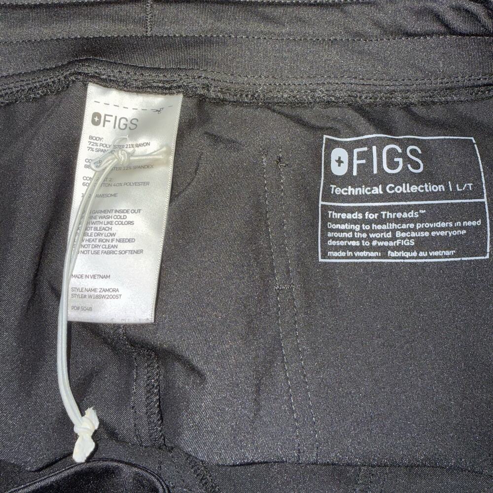 Figs Women’s Tech Collection Jogger Scrub Pants Black Size Large Tall - Picture 5 of 5